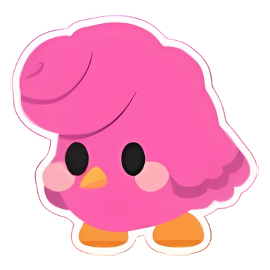 Candyfloss Chick Sticker