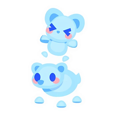 Frostbite Bear and Cub Animated Sticker