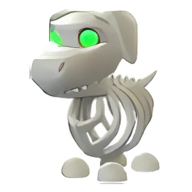 Halloween White Skeleton Dog