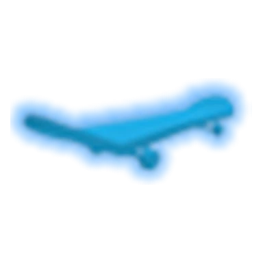 Neon Blue Skateboard