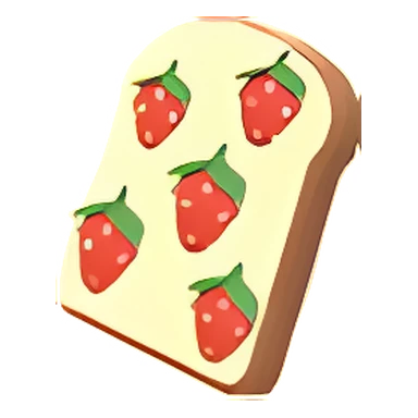 Strawberry Toast Flying Disc