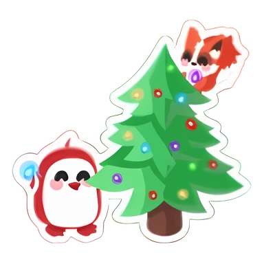 Tree Decorating Animated Sticker