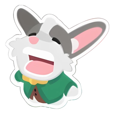 Wailing Mr. Whiskerpips Sticker