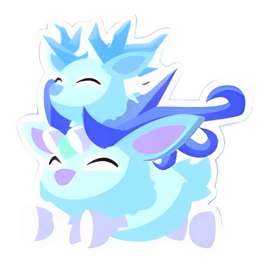 Winter Deer Family Sticker